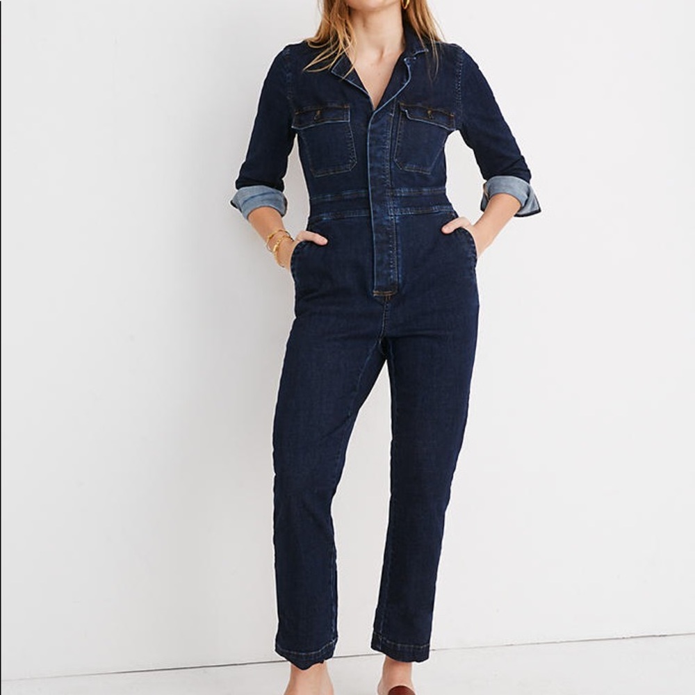 Madewell denim coverall jumpsuit
